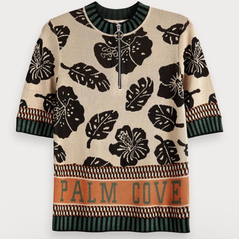 Scotch Soda Women's Knitted Palm shirt / Style 150268